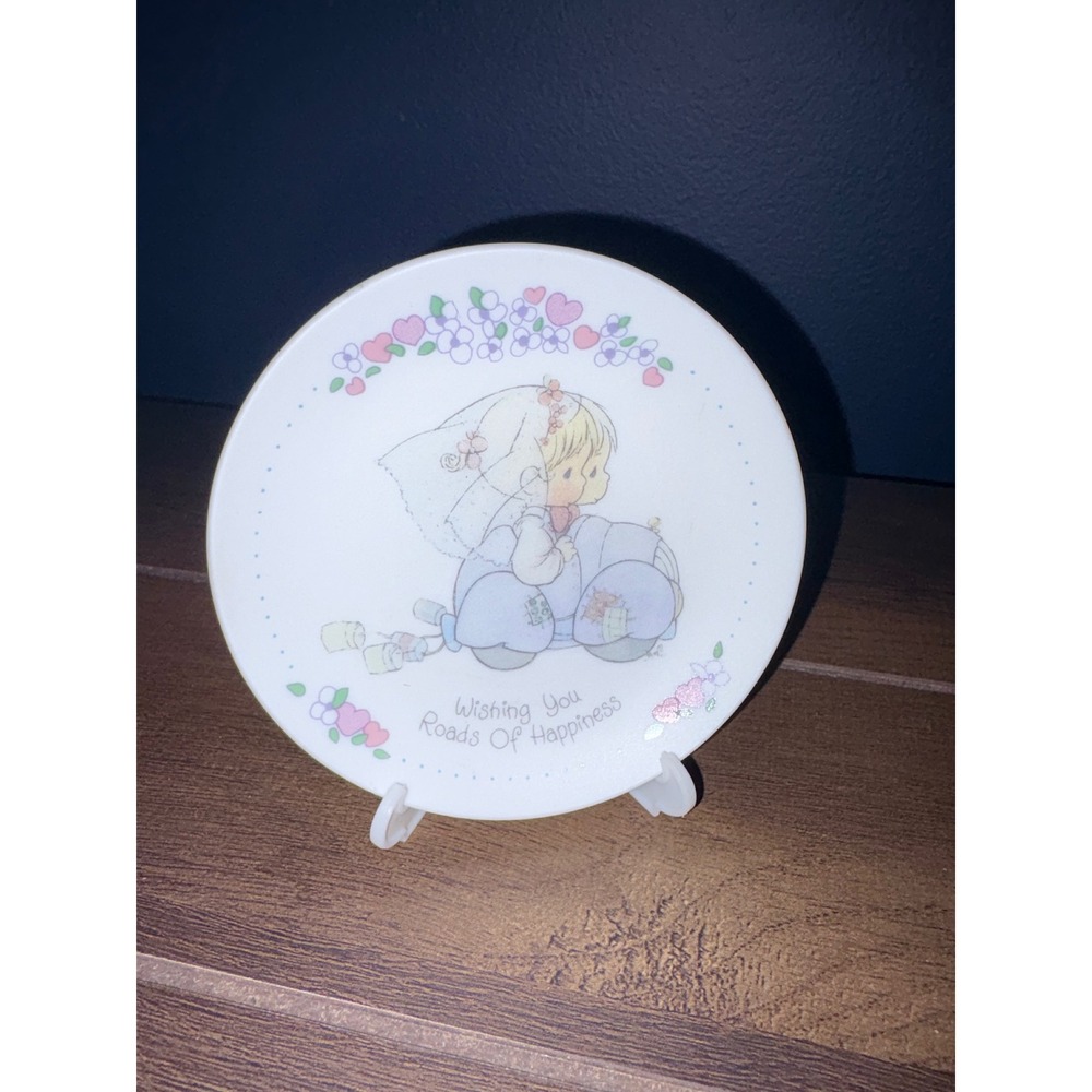 Precious Moments Wishing You Roads Of Happiness Miniature Plate Enesco NO BOX